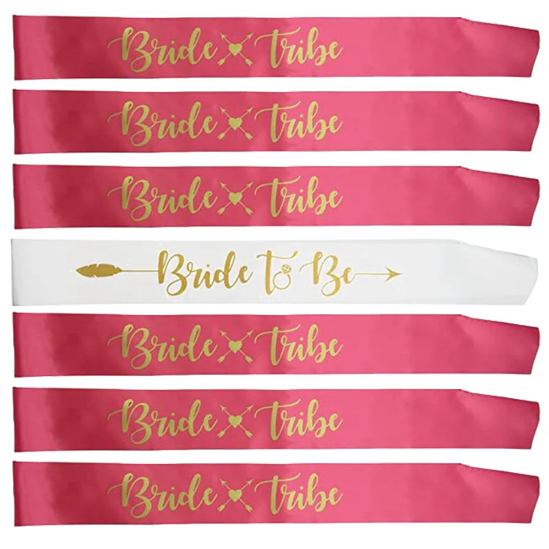 7/1Pcs Bride To Be Sash Wedding Decoration Bridal Shower Team Bride  