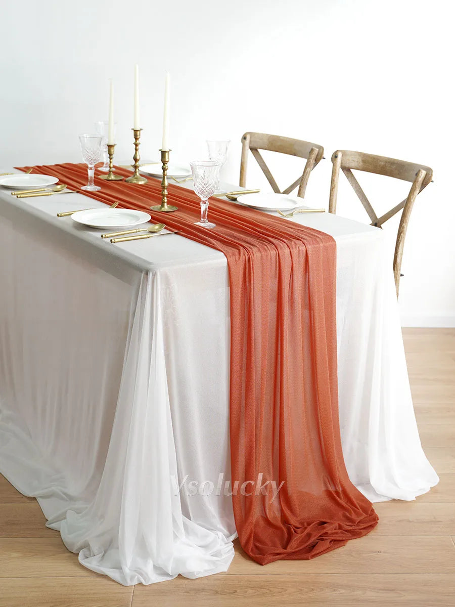 Table Runner Luxury Sheer for Rustic Boho Wedding  