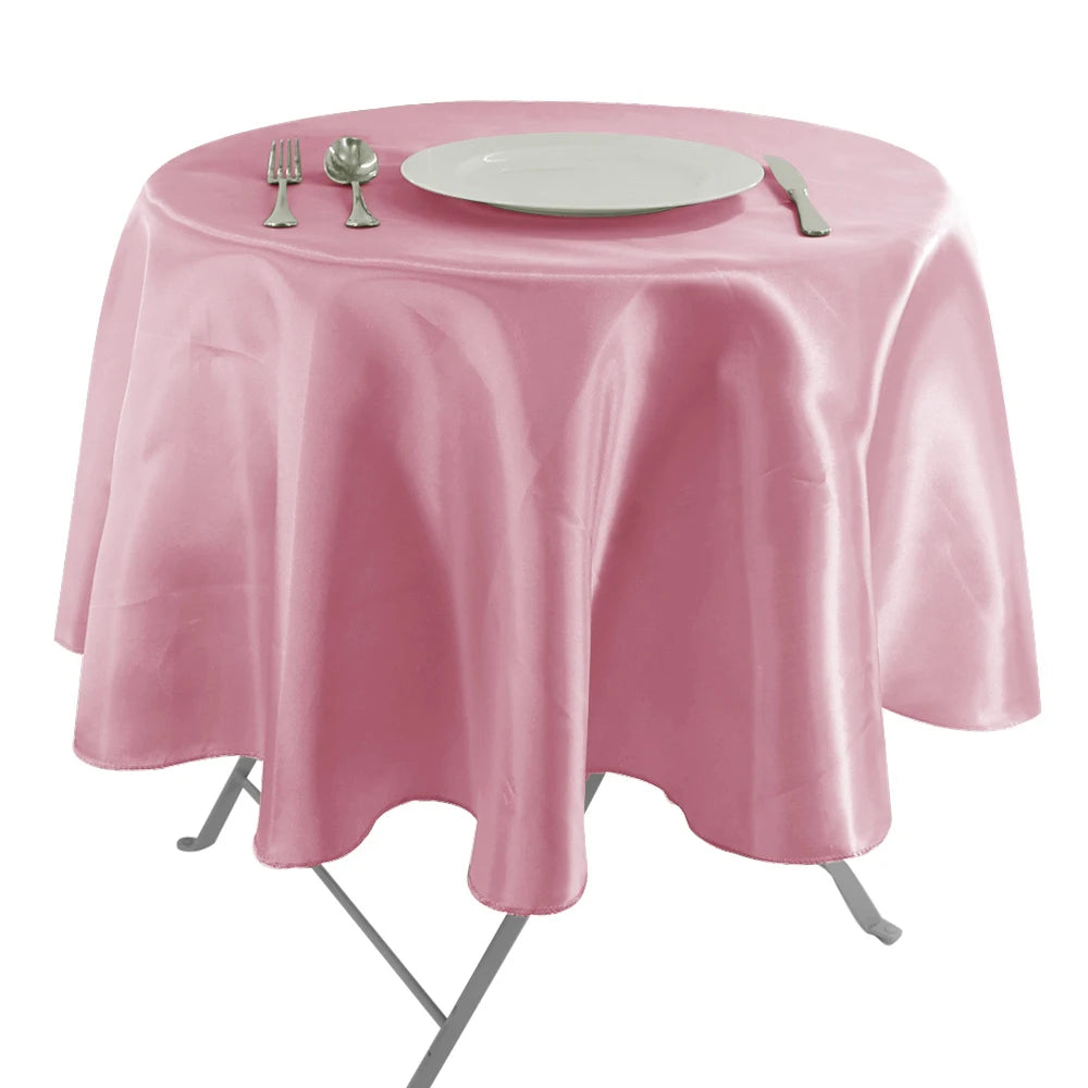 Elegant Round Satin Tablecloths  