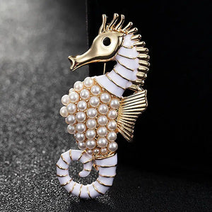 Sea Horse Brooches Wedding Pins Brooches Vintage Jewelry Brooch Bouquet-My Online Wedding Store