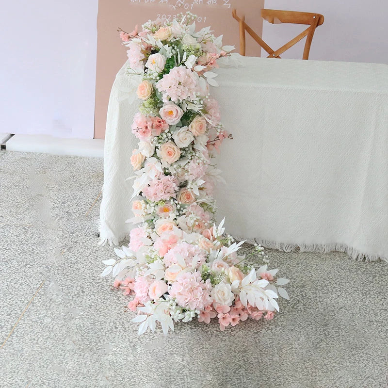 2m/1m/50cm Artificial Flower Row Table Centerpiece  