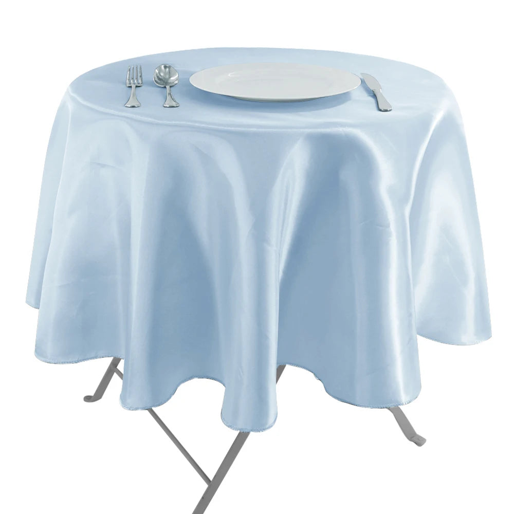 Elegant Round Satin Tablecloths  