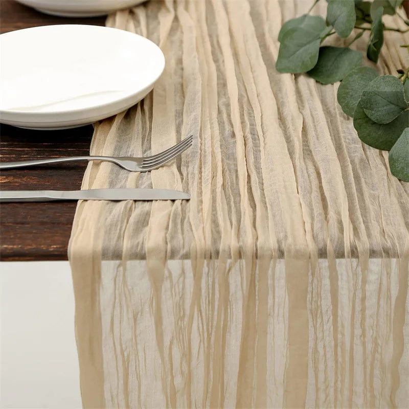 Semi-Sheer Table Runner Cheesecloth Gauze  