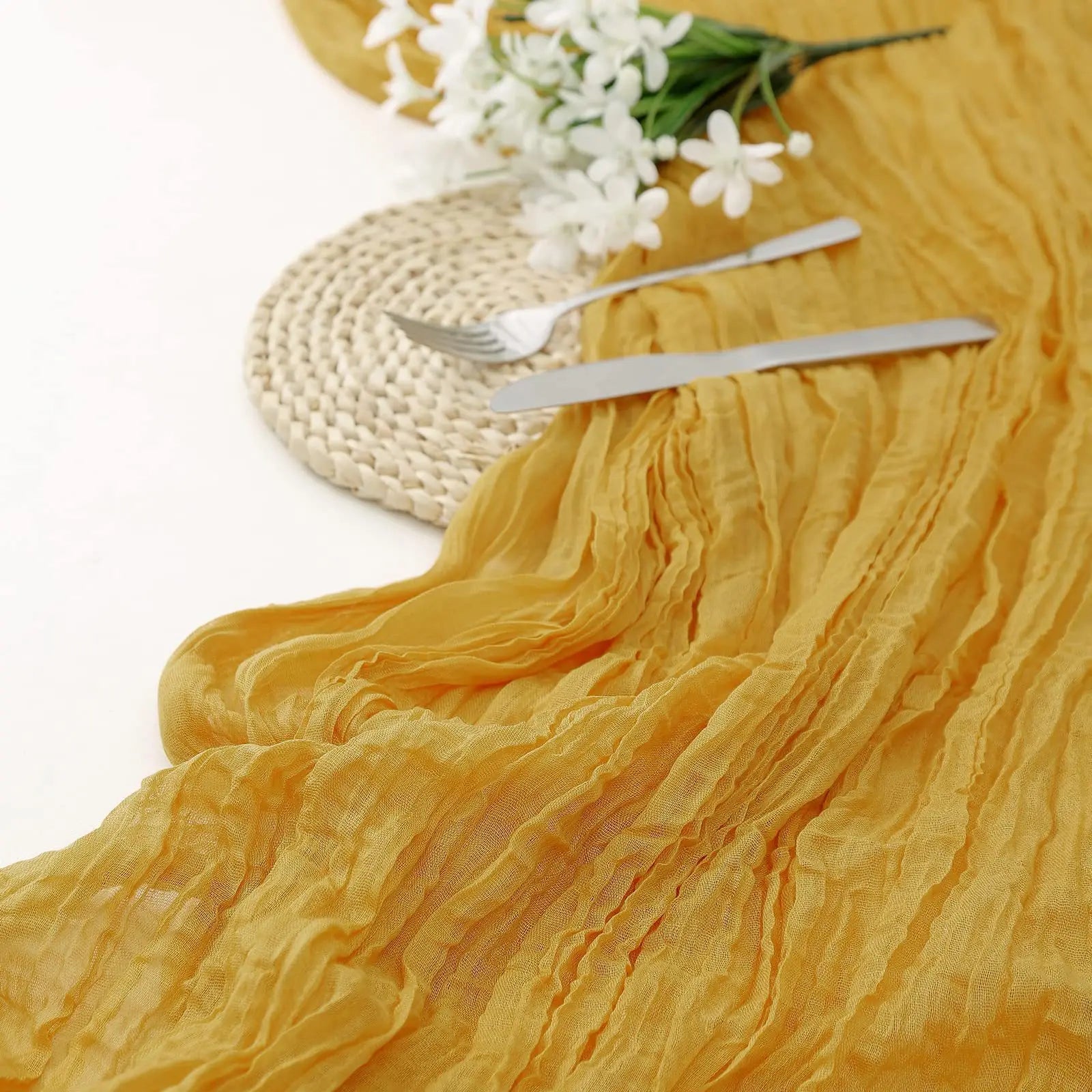 Semi-Sheer Table Runner Cheesecloth Gauze  