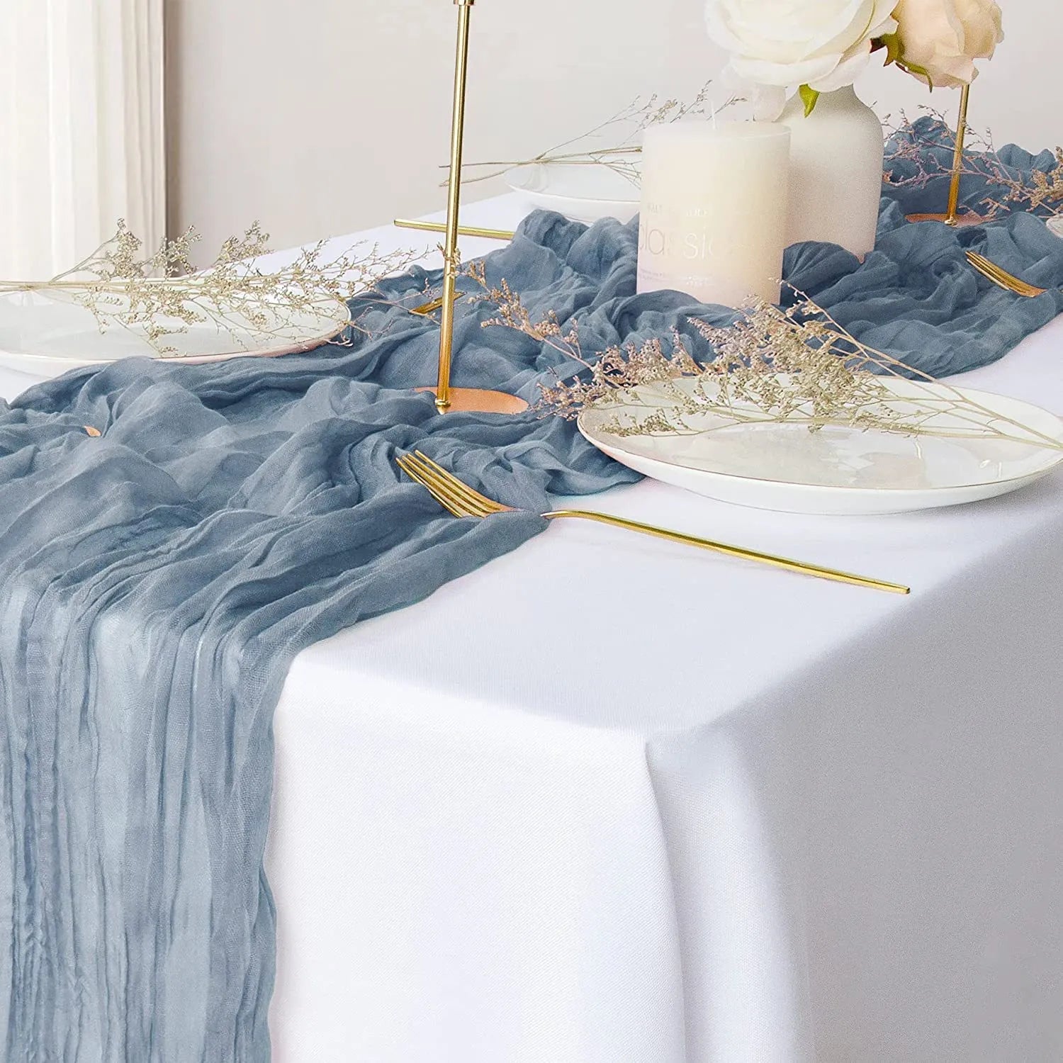 Semi-Sheer Table Runner Cheesecloth Gauze  