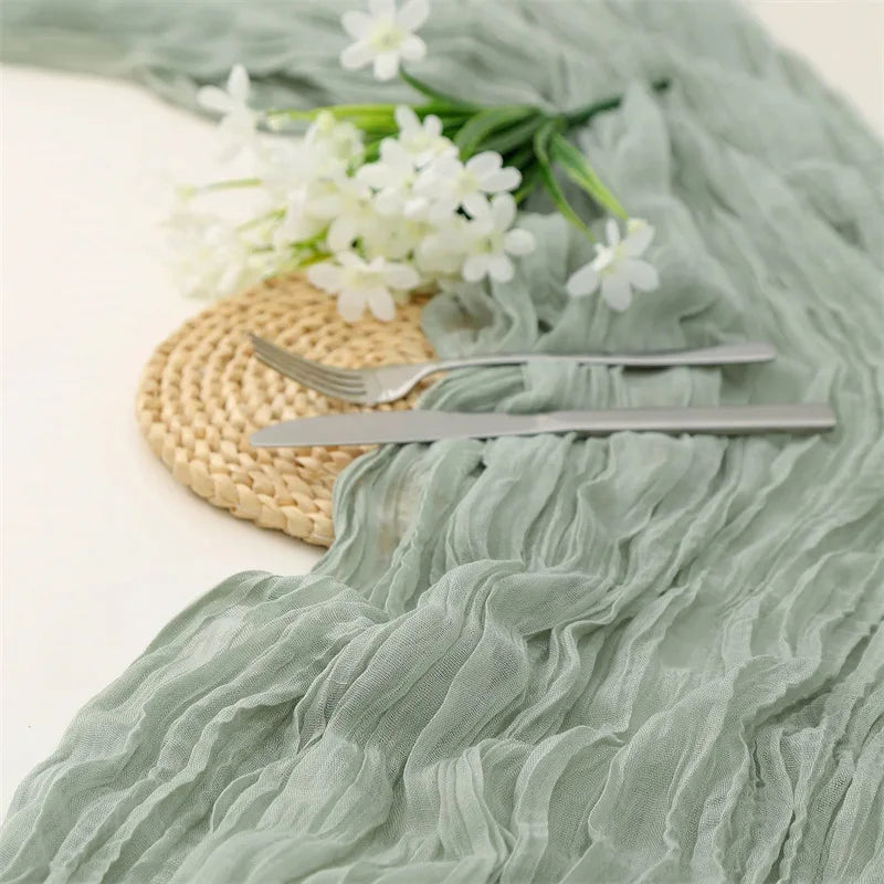 Semi-Sheer Table Runner Cheesecloth Gauze  