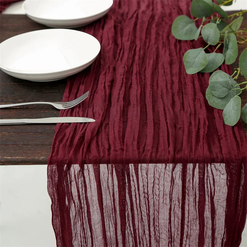 Semi-Sheer Table Runner Cheesecloth Gauze  