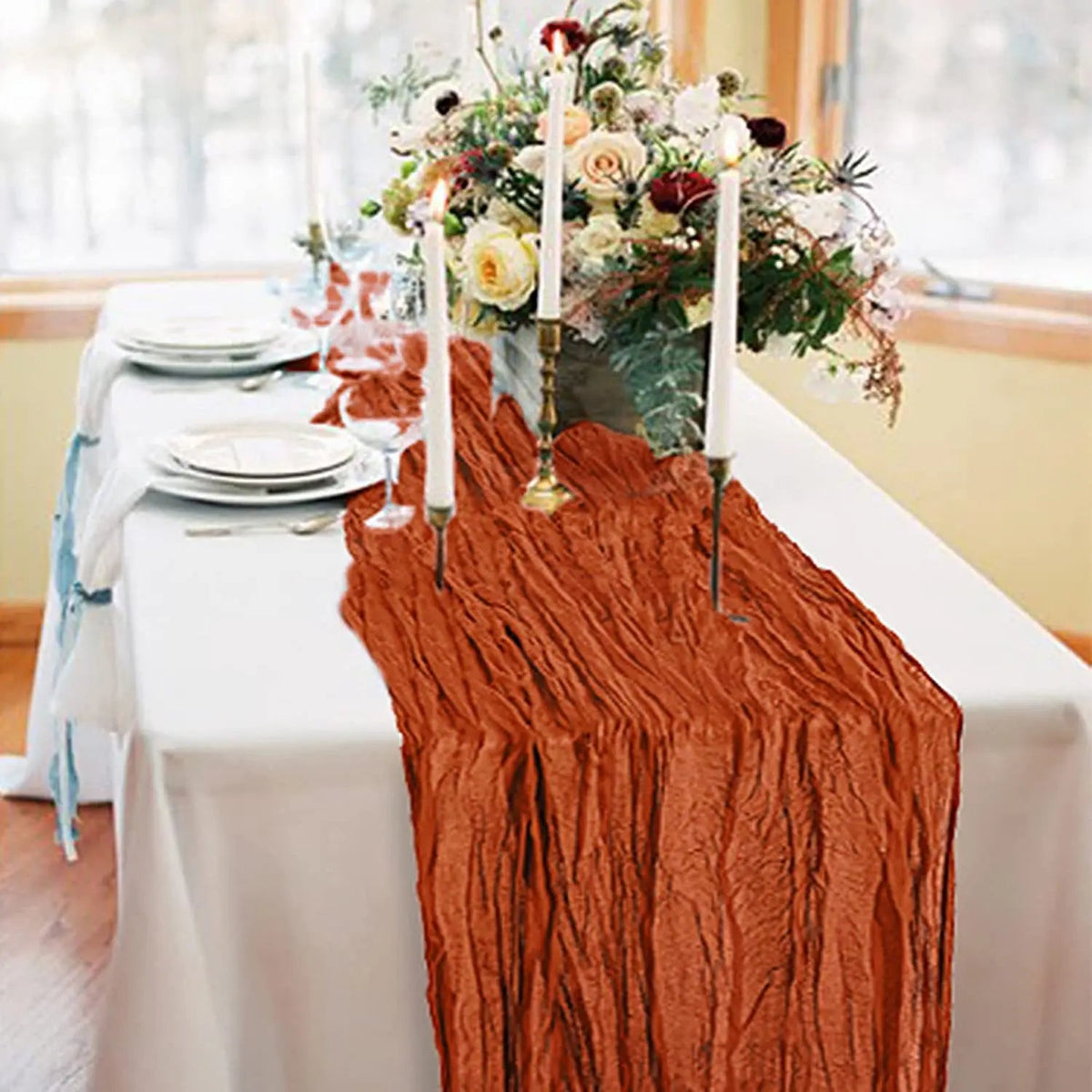 Semi-Sheer Table Runner Cheesecloth Gauze  