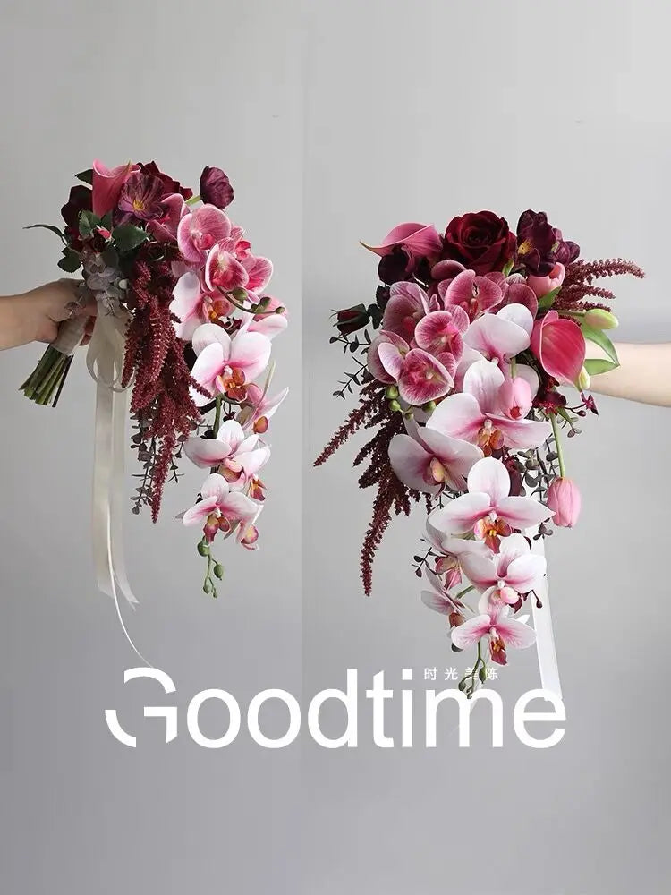 Waterfall Wedding Bouquet Artificial Flowers Casading  