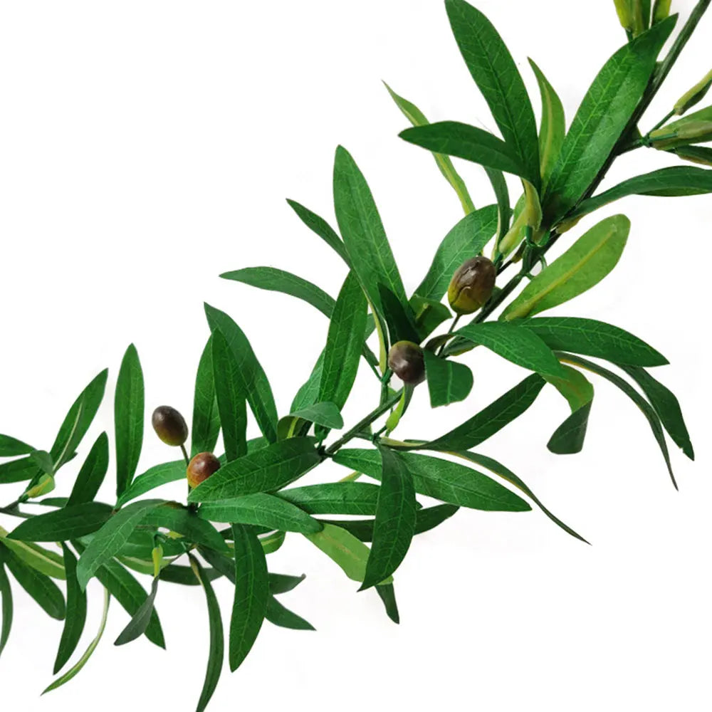 1.85m Olive Green Leaf Artificial Plant Vine Garland  