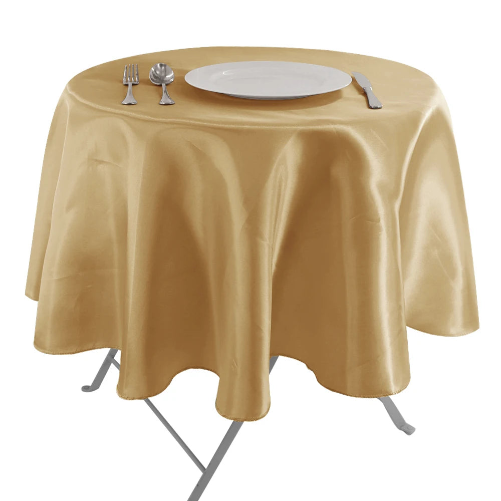 Elegant Round Satin Tablecloths  