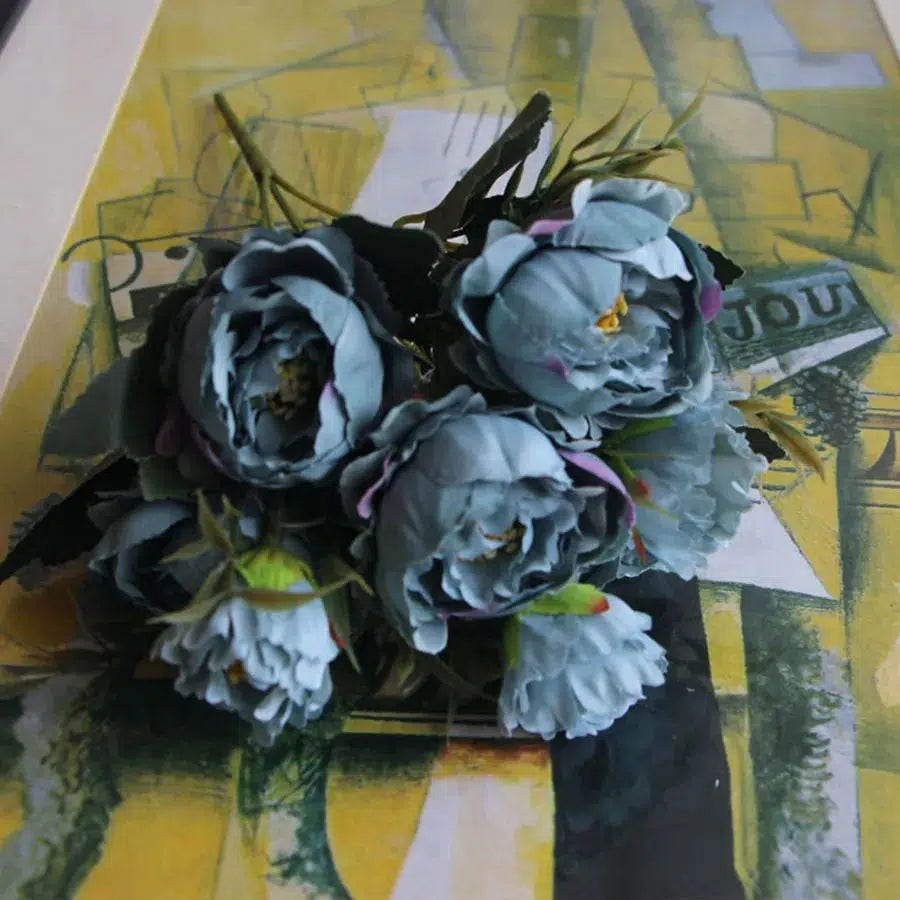 Shabby Chic Bouquet Small Peony Silk  