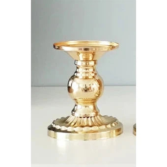 Vintage Gold Metal Candle Holders, Table Centrepieces  