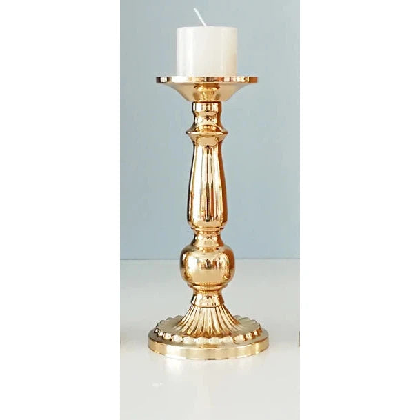 Vintage Gold Metal Candle Holders, Table Centrepieces  