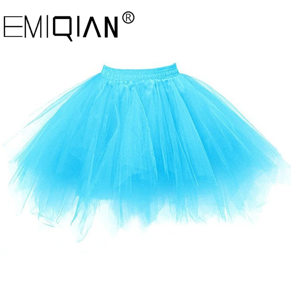 Short Petticoat Tulle Skirts Elastic Stretchy Layers  