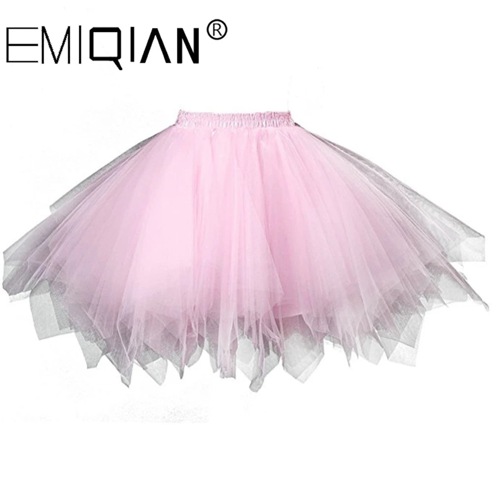 Short Petticoat Tulle Skirts Elastic Stretchy Layers  