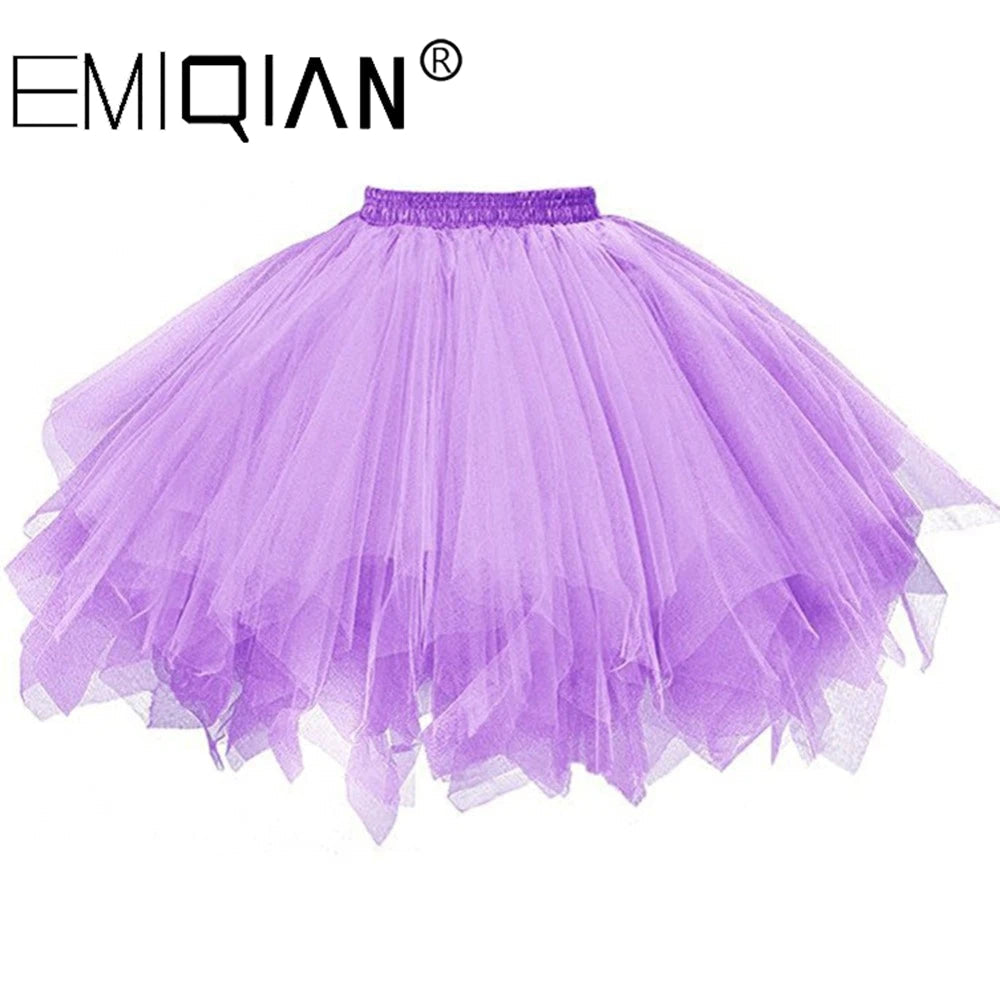 Short Petticoat Tulle Skirts Elastic Stretchy Layers  