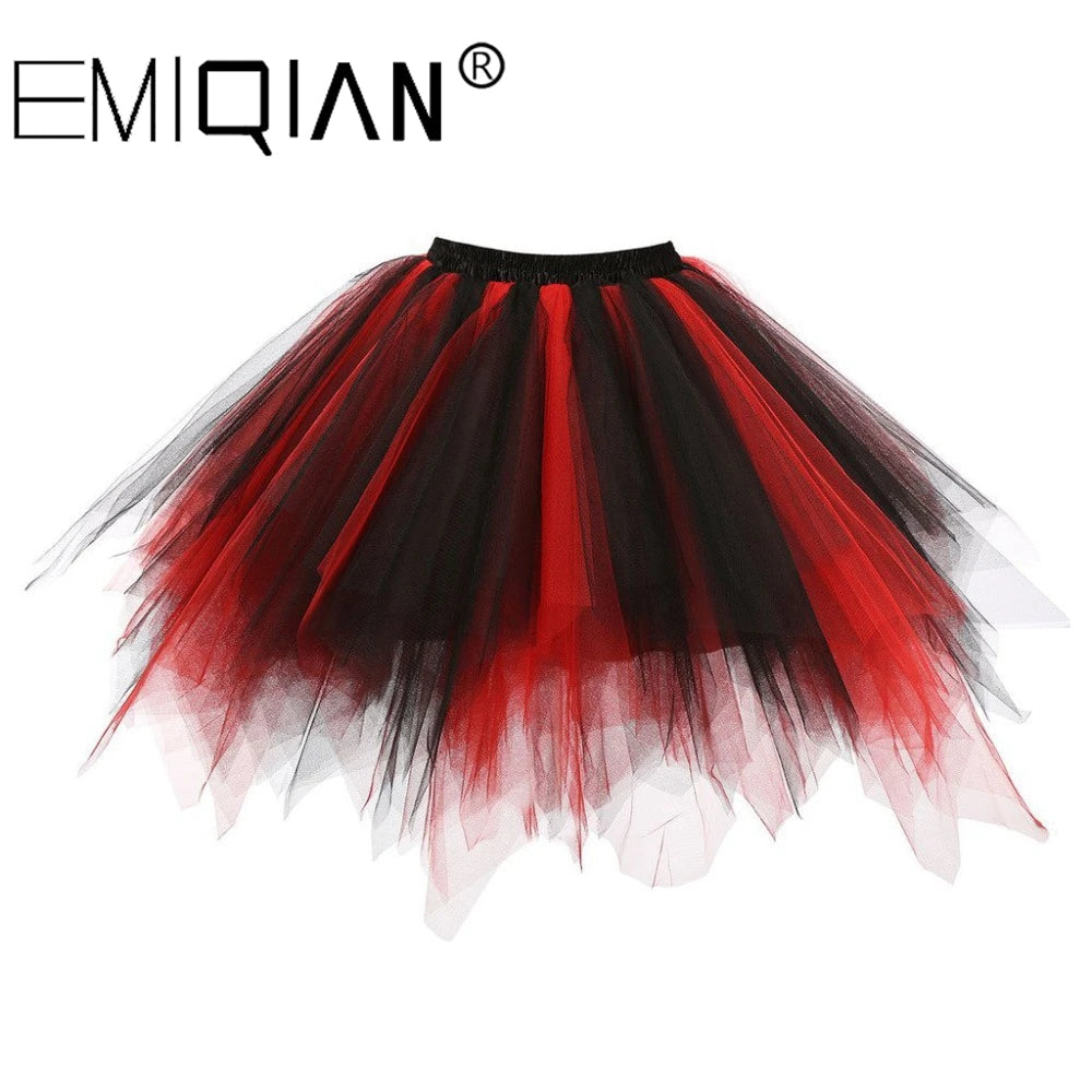 Short Petticoat Tulle Skirts Elastic Stretchy Layers  