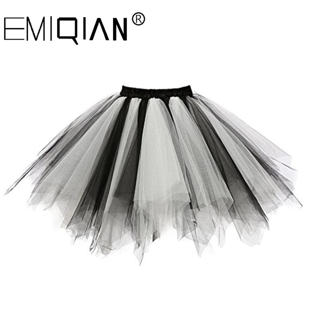 Short Petticoat Tulle Skirts Elastic Stretchy Layers  