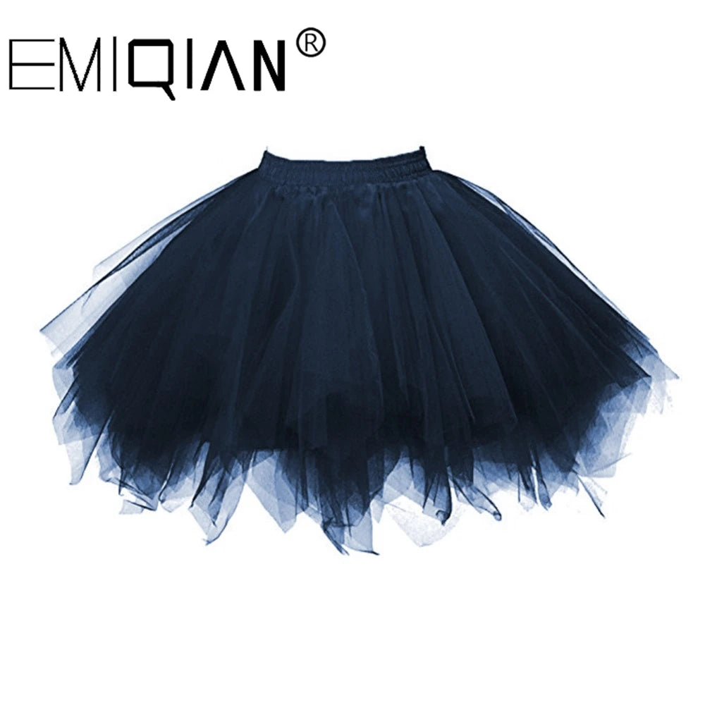 Short Petticoat Tulle Skirts Elastic Stretchy Layers  