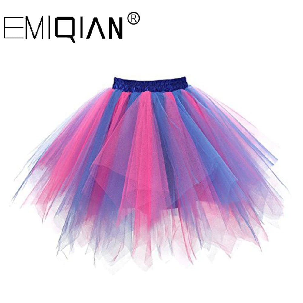 Short Petticoat Tulle Skirts Elastic Stretchy Layers  