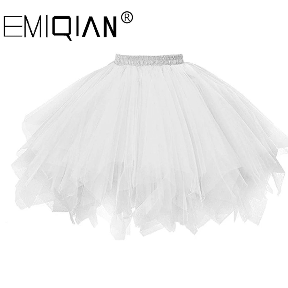 Short Petticoat Tulle Skirts Elastic Stretchy Layers  