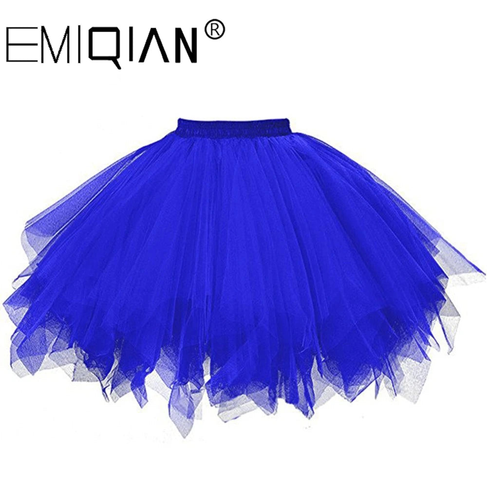 Short Petticoat Tulle Skirts Elastic Stretchy Layers  