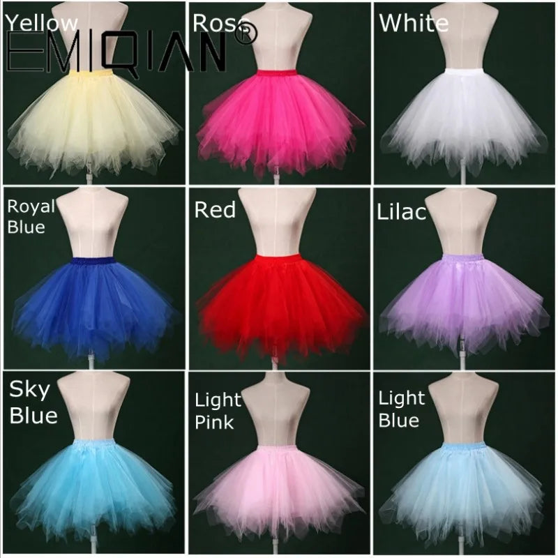 Short Petticoat Tulle Skirts Elastic Stretchy Layers  