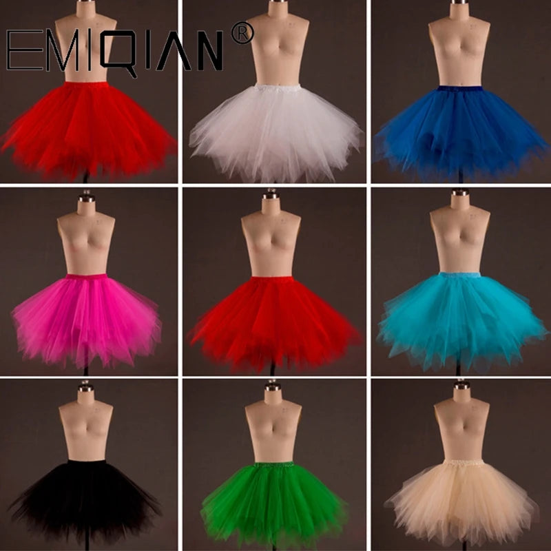 Short Petticoat Tulle Skirts Elastic Stretchy Layers  