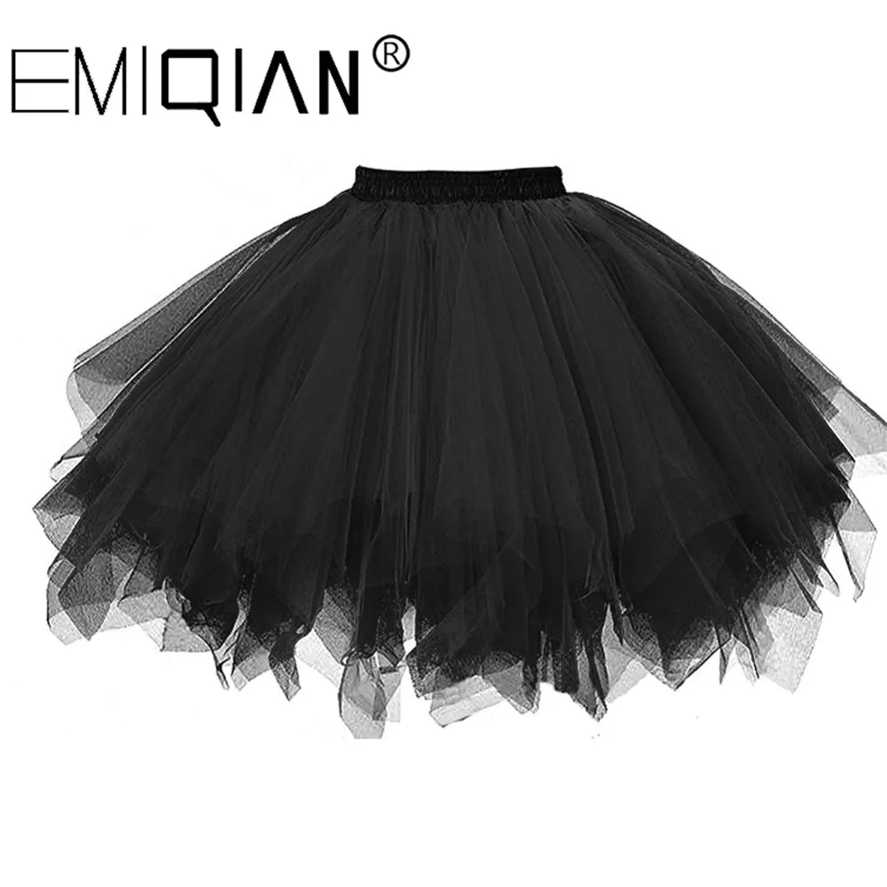 Short Petticoat Tulle Skirts Elastic Stretchy Layers  