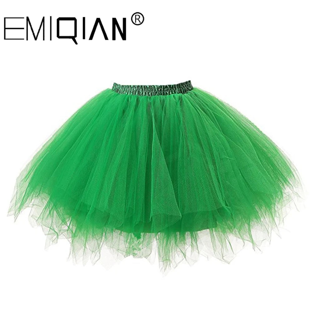 Short Petticoat Tulle Skirts Elastic Stretchy Layers  