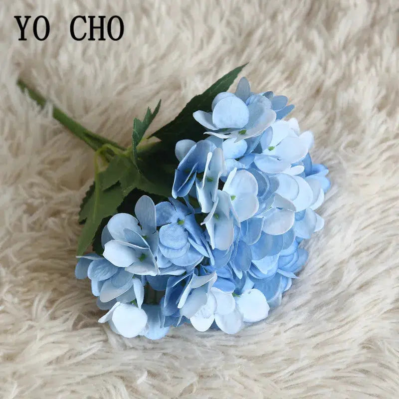 Silk Hydrangea Artificial Flower Hydrangea Flower Blue  