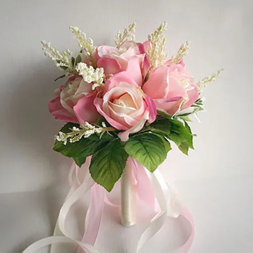 Silk Roses Wedding Bouquet for bridesmaids Bridal  