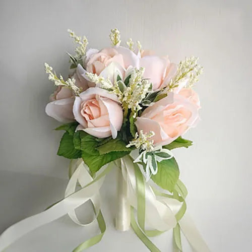 Silk Roses Wedding Bouquet for bridesmaids Bridal  