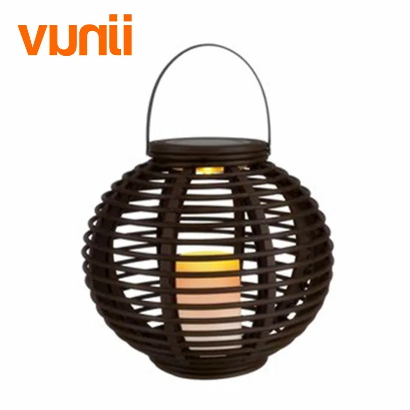 Waterproof LED Solar Powered Candle Lantern With Flickering  