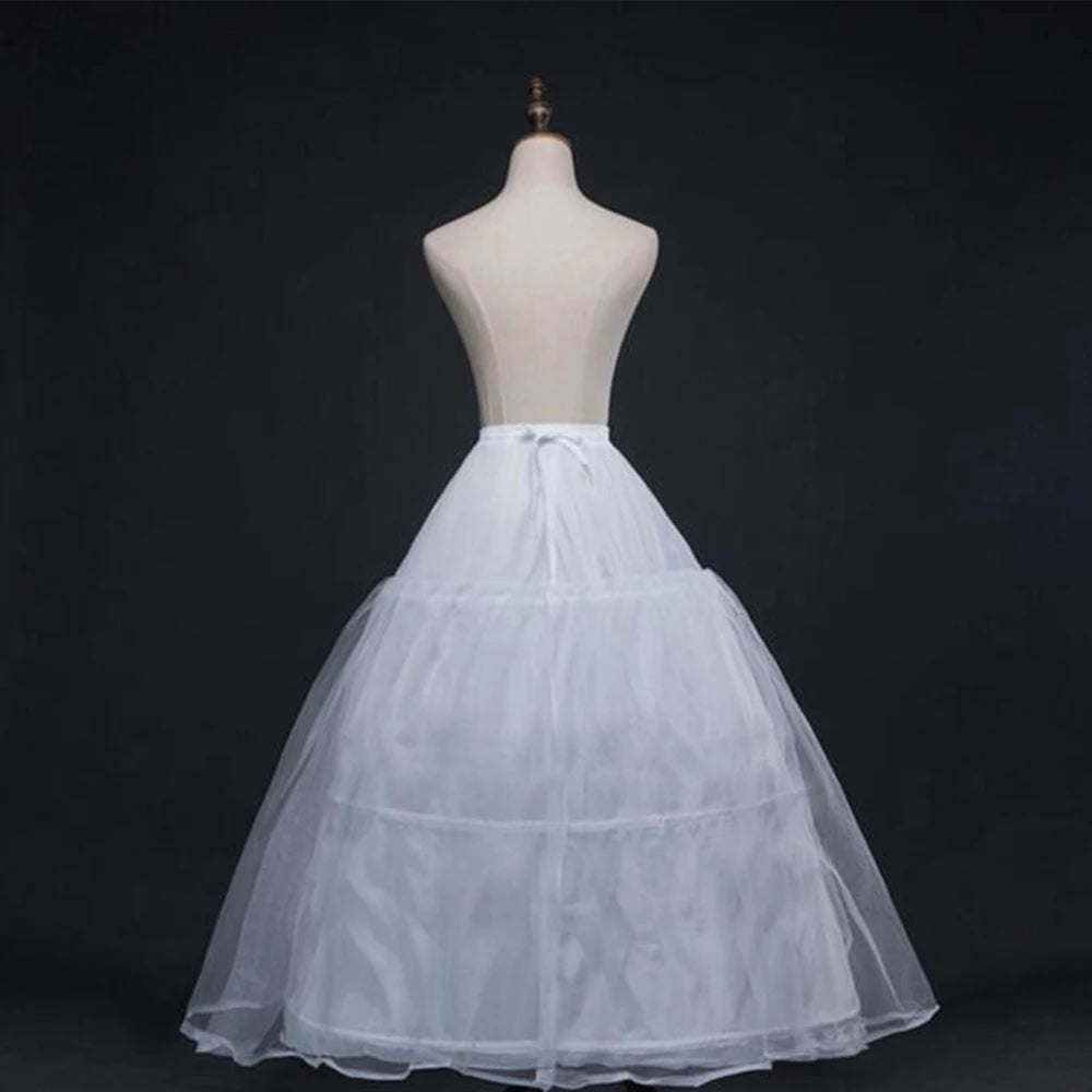 Wedding Dress Crinoline Bridal Petticoat Underskirt 3 Hoops  