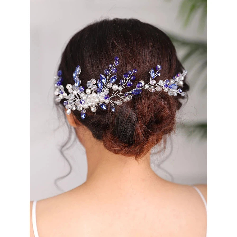 Wedding Headdress Rhinestones Hair comb Crystal Headwear  