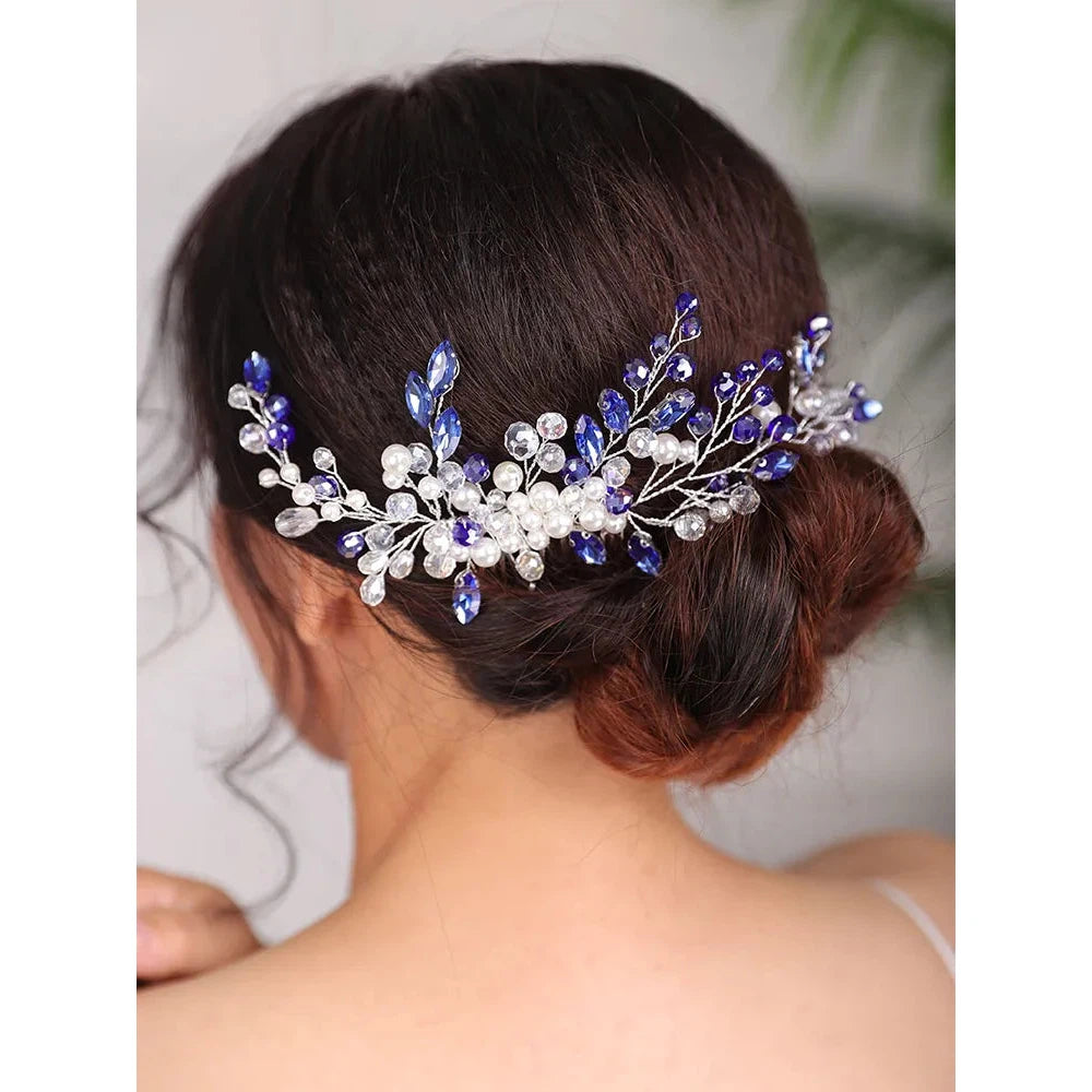 Wedding Headdress Rhinestones Hair comb Crystal Headwear  