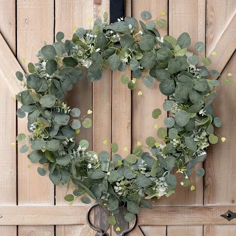 4-Pack Premium Artificial Eucalyptus Garland with White Flowers  