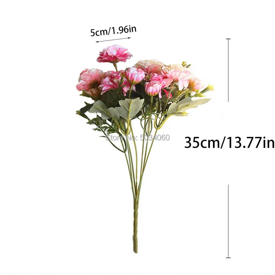 artificial bouquet silk flowers for decoration small roses autumn  