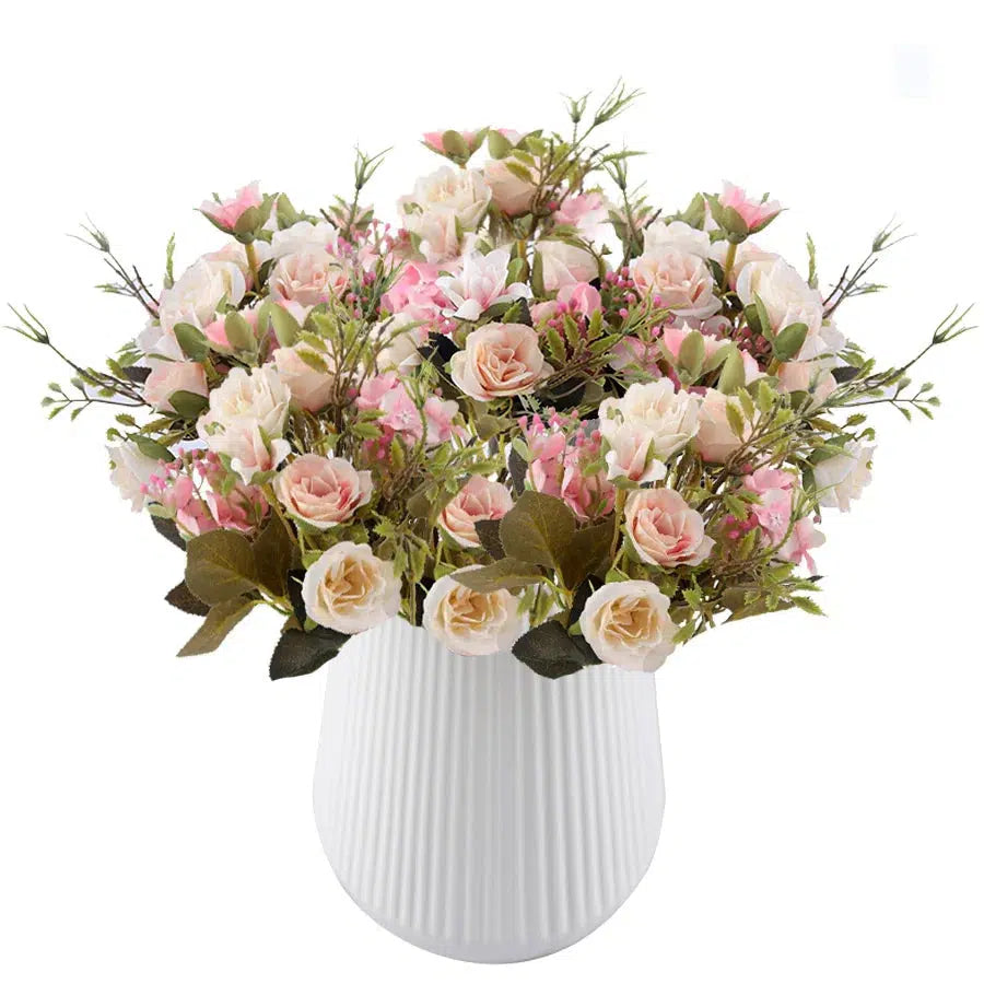 roses artificial flowers high quality bouquet hydrangea gypsophila  