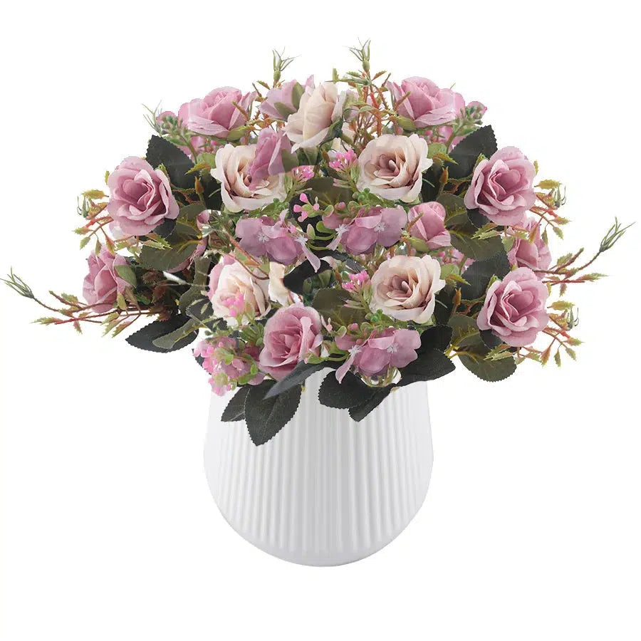 roses artificial flowers high quality bouquet hydrangea gypsophila  